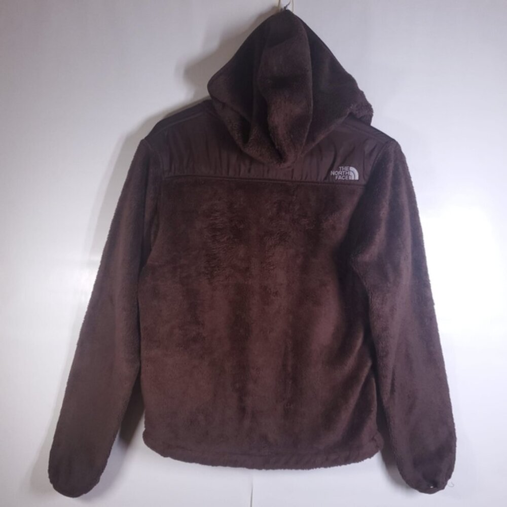 The North Face Fleece Brown Long-Sleeve Full-Zip Hooded Jacket Women's Small - Picture 12 of 12